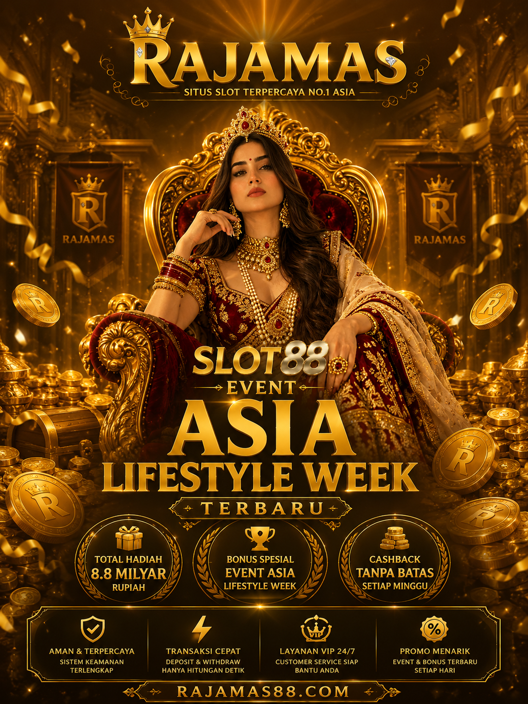 Thumbnail 1 of 3, Poster, RAJAMAS Slot88 Event Asia Lifestyle Week Terbaru designed and sold by RAJAMAS.